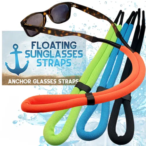 Floating Sunglasses Straps - 4 Pack Anchor Glasses Straps Floating Adjustable Eyeglasses Straps for Kids and Adults Stop Eyewear from Slipping Active Sport Water