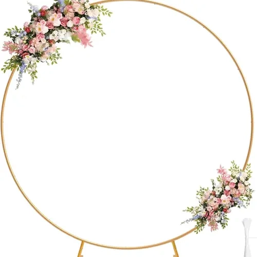 Metal Garden Arch Backdrop Stand Set - 6.56FT Metal Backdrop Decoration for Weddings, Baby showers & Balloons - Ornaments, Banners