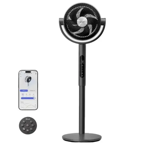 Levoit Corebreeze R432 Smart High Velocity Cooling Fan - Dual-Mode Portable Vertical Tower Pedestal Fan, 1451CFM High Airflow, WiFi/Voice Control, 12H Timer, 120°+90° Oscillation, 20dB Quiet, 12 Speeds, Tabletop Design for Bedroom, High Velocity Fan