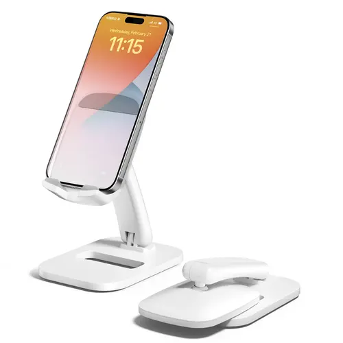 Viozon Compact Desktop Foldable Mount, 180° Adjustable Accessory with Stable Base, Compatible with 4-11" Phones & Tablets, Kindle, Tablet Phone Holders & Mounts