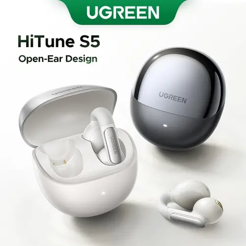 UGREEN S5 Open-Ear Bluetooth Electronic Headphones - Over Ear, Portable Audio, IPX5 Water Safe, Sweat Resist., Noise Reduction Call Function, 24H Battery Life, Mobile/PC/Laptop Compatible, Headphones Amplifier - DealsForYouDays TikTokShopBackToSchool