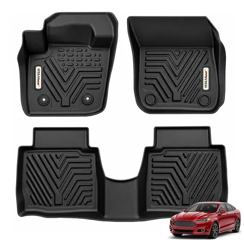 YITAMOTOR Floor Mats Fit for Fusion & MKZ 2013 2014 2015 2016, Custom Fit Floor Liners for 2013-2016 Ford Fusion Energi & Titanium, Lincoln MKZ, 1st & 2nd Row