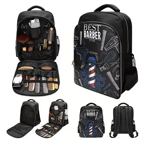 High-Capacity Waterproof Barber Tool Backpack Organizer for Junior Barbers, Work Accessories - Adjustable Shoulder Strap, Anti-Dirty, Carried by Hand, All Seasons Hair Styling Accessories Storage Bag