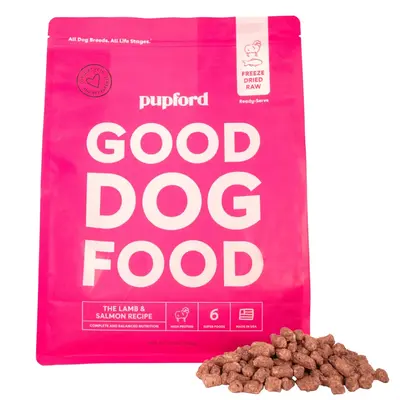 Pupford Freeze-Dried Raw Dog Food with Superfoods for Healthy Digestion and Immunity Support