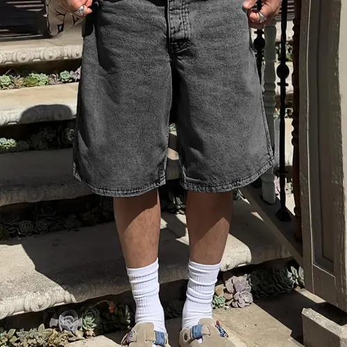 Men's Solid Color Plain Denim Shorts, Regular Fit Classic Casual Streetwear Comfy Fashion Basic Shorts for Daily Wear, Men's Bottoms Menswear for All Seasons