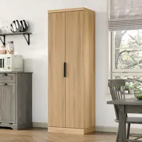FUSOU 71'' Tall Storage Cabinet with 2 Doors, Kitchen Pantry Cabinet with Adjustable Shelves, 5-Tier Fluted Cabinet for Living Room Kitchen Dinning Room,Deals For You Days