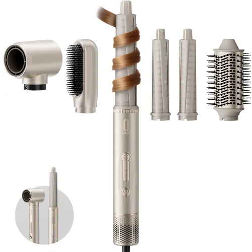 O.H.B 5 in 1 Powerful Hair Dryer Brush, 110,000 RPM Brushless Motor& Multi-Styler with Auto-Wrap Curlers, Paddle & Oval Brush, Fast-Drying Nozzle,Curling Irons,Straightener Straightening,Low Noise,Blower Set, Holiday Gift,DealsForYouDays
