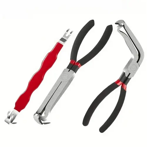 7.5 In (19cm) Rubber&Alloy 3-Tool Electrical Disconnect Set - Multipurpose Pliers, Connector Repair Kit for Car Repair, Automotive Vehicle Tool