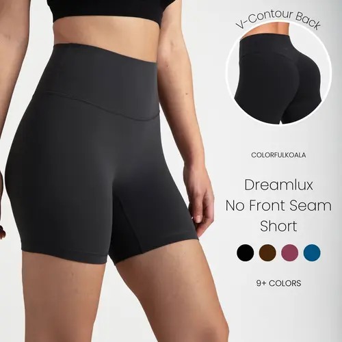 Colorfulkoala Women's High-Rise Nylon/Lycra Biker Shorts - 6" Anti-Chafe Active Yoga/Running Biking Apparel, Fitted Body-Hugging Figure-Flattering Design, Hidden Pocket, Buttery-Soft Fabric, Waistline-Defining, Secure Card Storage (Cocoa)