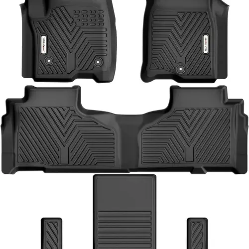 YITAMOTOR 3 Rows Floor Mats Fit for 2021-2025 Chevrolet Tahoe/GMC Yukon/Cadillac Escalade with 2nd Row Bucket Seats, Custom Fit Black TPE All-Weather 1st & 2nd 3rd Row Floor Liners