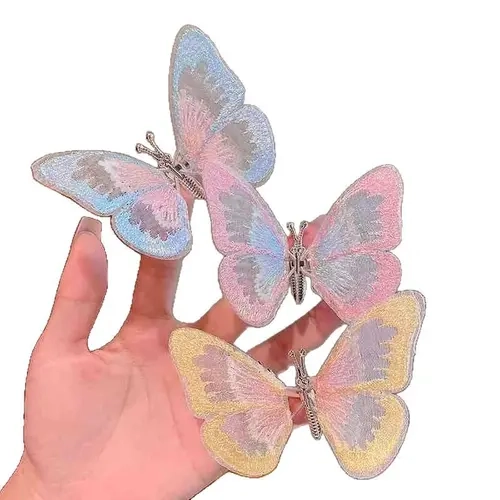 Set of 6 3D Metal Butterfly Car Interior Accessories - 11x6cm/11x6x0.3cm Universal-Fit Dashboard Decor, Holiday Decorations, Small Styling Piece, Ideal Gift for Friends