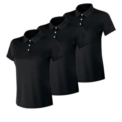 Hanes Sport Cool Dri Women's Performance Polo Shirt 3-pack Intimates Multi Pack Comfortable Fit Soft Stretch Fabric Breathable O480w3