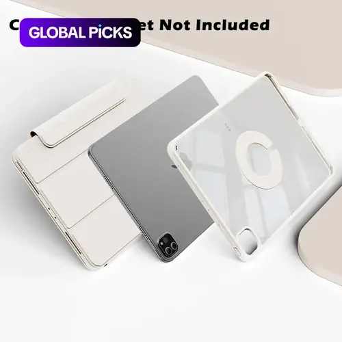 KENKE Magnetic Detachable 360° Rotatable Shockproof Protective Tablet Case, Tablet Protective Cover, Tablet Accessories for iPad 10th Gen, 2025 A16, M4 Pro 11-Inch, Mini 6, A17 Air, M3 Air #GLOBAL PICKS