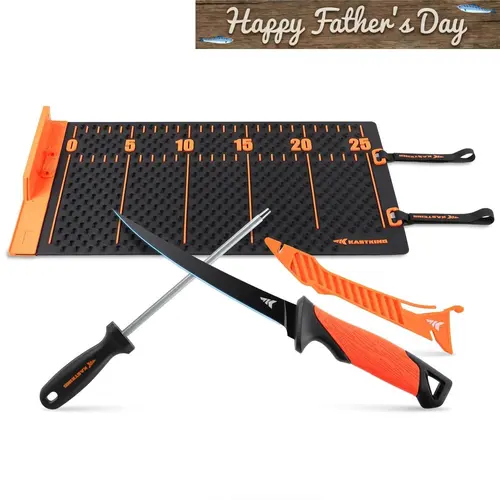 【Summer Wins】 KastKing EZ Fillet Fish Fillet Mat, Anti-slip Texture With 25" Integrated Ruler, Extended Dimensions, Easy to Clean Material, Portable Storage, Fish Cutting Board Chopping Block Ceramic Knives Steel SummerVibes