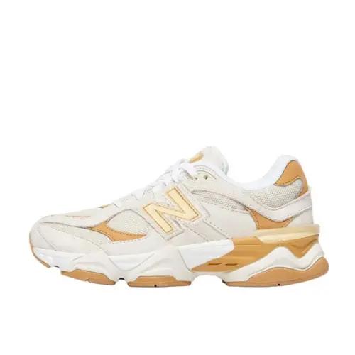 Women's New Balance 9060 Neutral Tone Sea Salt Dolce Sneakers - Suede & Mesh Upper, ABZORB Foam Cushioning, Chunky Sole, Breathable Casual Athletic Running Sports Shoes for Daily Wear