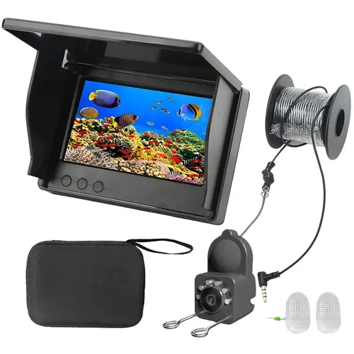 Underwater HD Camera with 4.3-Inch Screen, 49ft Cable, Organizer Bag, Waterproof Design, Underwater Fishing Camera Accessories, Adventure Gear, Compatibility for Fishing Models, Summer Gift for Anglers