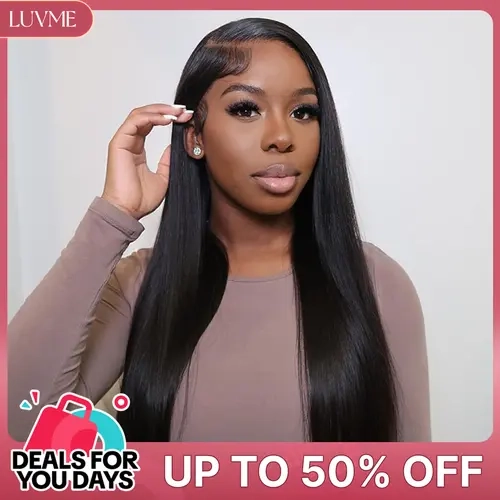 LUVME All-Day Comfort™ Silky Straight Glueless Wig with Left Side Part 7x6 Closure Pre-Plucked Pre-Bleached Pre-Cut Melted Lace 180% Density Ready-To-Go #DealsForYouDays