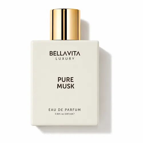 BellaVita Luxury’s Pure Musk | Perfume for Men & Women | Lily of the Valley, Sandalwood and Tonka | EDP | Woody, Floral & Long-lasting | 3.38 Fl.oz