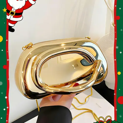 Women's Elegant Chain Strap Evening Bag, ExquisiteTrendy Clutch Bag, Clutch Purse, Fashionable Bag for Party Decoration，Christmas Gift, Valentine's Day Gift, Ideal Gift