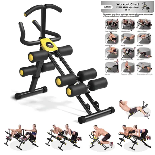 Magic BB Foldable Ab Workout Equipment for Home Gym, Squat machine For Abs, Ride & Rowing Machine for Botty Glutes Butt Thighs,Core Strength Trainer for Full Body Exercise ,High-Intensity Sit Up&Push Up Machine Summervibes