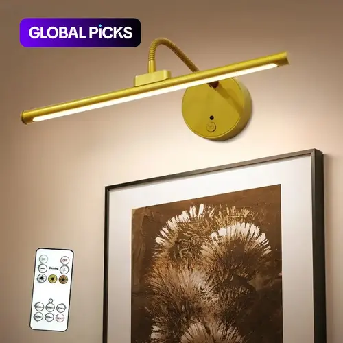 USB-Rechargeable Wall-Mounted Light, Dimmable Picture Light with Remote Control for Paintings, Portraits, and Gallery Art, Artwork Lighting, Modern Mood Lighting #GLOBAL PICKS