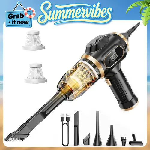 【DealsForYouDays】Belibuy Handheld Cordless Car Vacuum Cleaner: 9000Pa powerful suction, 6-in-1 portable vacuum cleaner with a smart display, ideal for cars, homes, offices and pet care. A portable cordless cleaner. The perfect gift for your loved ones.