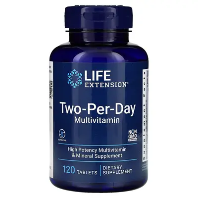 Life Extension Two-Per-Day Multivitamin, 120 Tablets