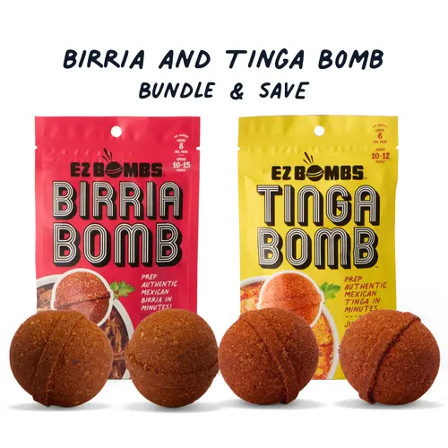 Birria and Tinga Bombs bundle by EZ Bombs - Seasoning Spice Bomb Flavor for Authentic Mexican Dishes - Traditional