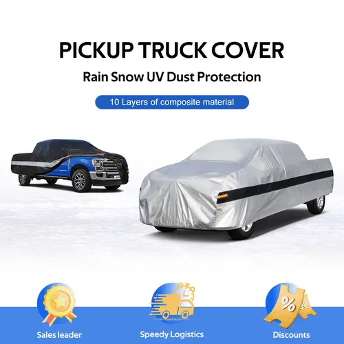 Holthly 10-Layer Waterproof Automotive Truck Bed Cover, Durable All-Weather Car Accessories for Ford F150, Chevy Silverado, Dodge Ram 1500 - Rain, Snow, UV, Dust Resistant Universal Fit Accessories for Car, Great Father's Day Gift, Vehicle