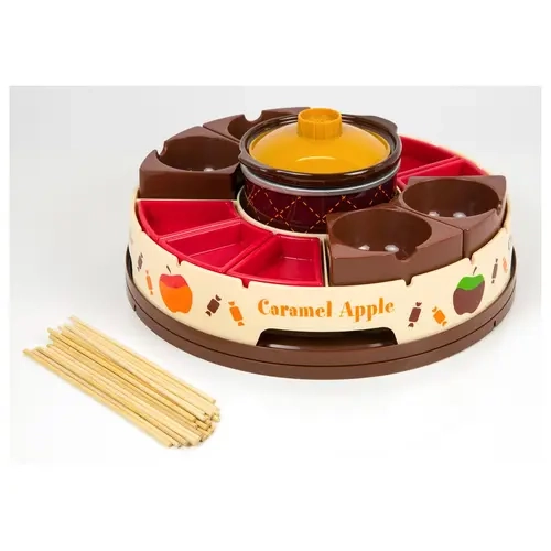 Nostalgia Caramel Apple Maker with Heated Fondu e Pot