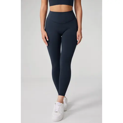 Hugcurve No Front Seam High Waisted Workout Leggings for Women Buttery Soft Yoga Pants Gym Athletic Tights - 25''/28''