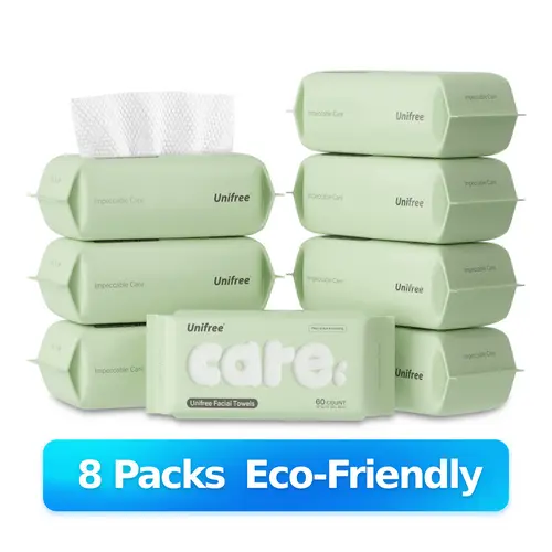 [N] Unifree Disposable Face Towels, Biodegradable Single Use Towelette, Soft Thick Facial Tissues, Napkin Pack, DealsForYouDays, summerwins