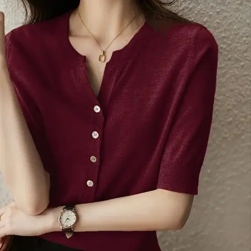 Women's Plain Basic Sweater, Casual Solid Color Fitted Thin Lightweight Knit Top for Spring & Fall, Fashion Women's Knitwear for Daily Wear Womenswear Fabric