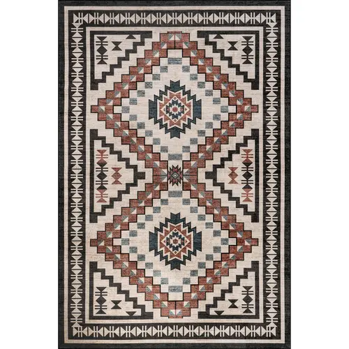 Calli Southwestern Rectangle Medallion Indoor Decorative Rug - SplashGuard, Power Loomed, Machine Washable, Non-Slip Hallway Runner, Home Rugs for Bedroom, Home Decoration Mat