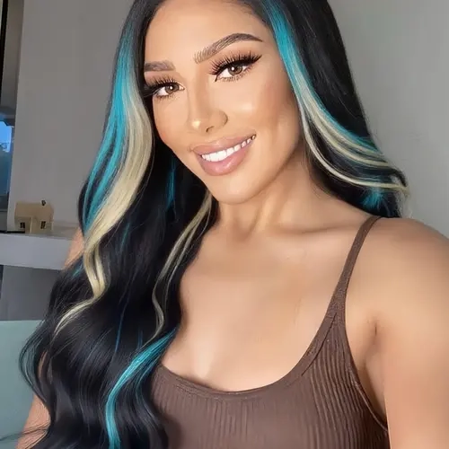 28 Inch Long Wavy Lace Front Wigs for Women, Lace Frontal Wigs, Gorgeous Fluffy Wigs without Bangs, Synthetic Hair Heat Resistant Fiber Wigs for Party, Daily Use, Daily Wear Wig, Machine Made Wig, Heat Friendly Wig