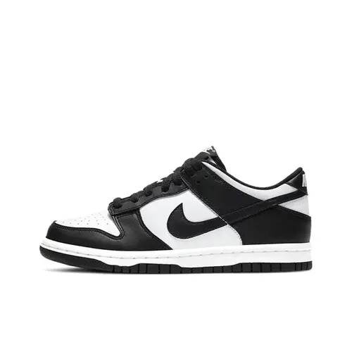 NIKE Dunk Low Retro 'Panda' Leather Low Top Women's Shoes - Iconic Dunk Look, Panda Pattern, Durable Sports Sneakers for Female Daily Casual Wear & Everyday Comfort