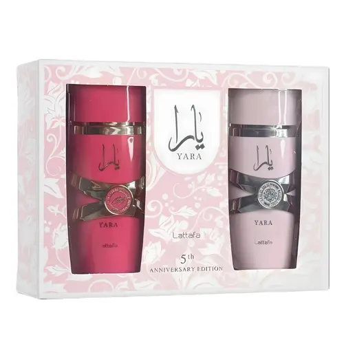 Lattafa Yara 5th Anniversary Edition 2 Piece Gift Set for Women  ( Yara Eau de Parfum Spray, 3.4 Ounce & Yara Candy Eau de Parfum Spray, 3.4 Ounce )