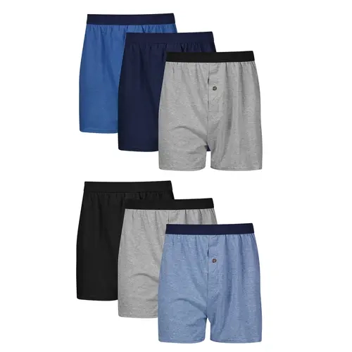 Hanes Comfortsoft Men's Knit Boxer Underwear Moisture-wicking 6-pack Multi Pack Comfortable Fit Soft Stretch Fabric Breathable Mkcb06