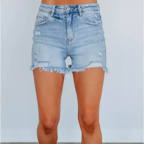 Carlie Risen Shorts - Light Wash