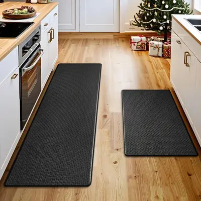 MIUKIULA Kitchen Mats, 2PCS Kitchen Rugs, Cushioned Anti Fatigue Kitchen Mats for Floor, Standing Desk Mat, Waterproof Kitchen Rug Set for Kitchen, Floor, Office, summerwins,summerwins