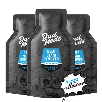 DadMode 7-Enzyme Deep Stain Remover Liquid Detergent, High-Performance Refill, Laundry Stain Eliminator, 3-Pack Spray-Based All-Purpose Cleaner for Household Odors & Needs