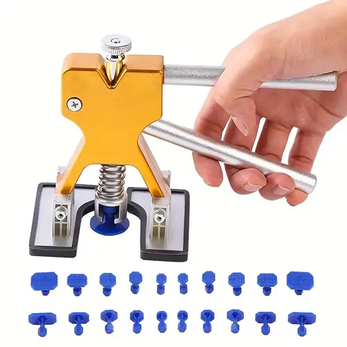 Automotive Dent Repair Kit (1 Kit) - Car Dent Remover, LED Light Board, Puller Tool, Pumping Function, 99% Removal Capability for Hail Damage, Mechanic DIY Car Body Tool