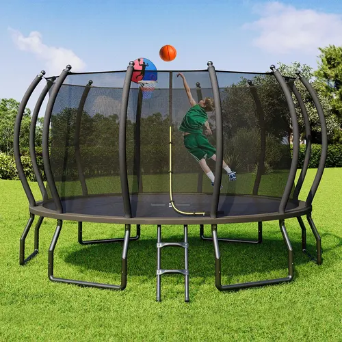 AMERLIFE Outdoor Trampoline with Enclosure Net and Ladder, Recreational Trampolines for Kids and Adults, Quick Connect Frame, ASTM Approval-16FT Ships in 2 Boxes/Best Gift Ideas/Christmas Gifts[TikTokShopFallDealsForYou]