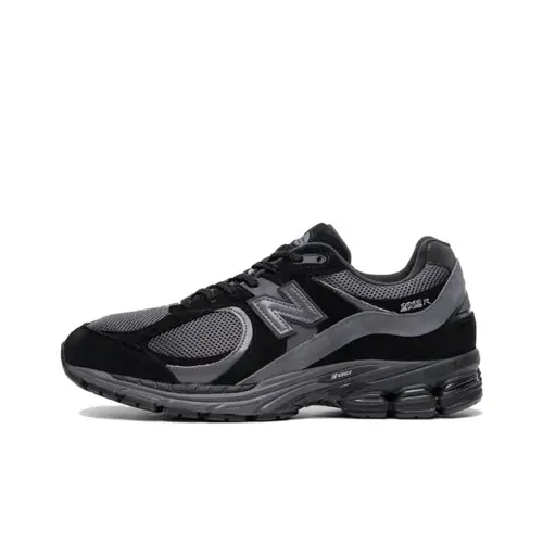 NEW BALANCE 2002R Men's Athletic Running Shoes - Black Magnet Mesh & Suede Lace-Up, Layered Upper, Abzorb Cushion, Breathable, Rubber Sole, Neutral Colors, Multi-Size Premium Daily Wear Sneakers