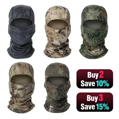 Yeomoo 5PCS Camouflage Balaclava For Summer UV Protection Face Mask For Men Women Unisex Shiesty For Motorcycle Fishing Hiking Cycling Skiing Breathable Neck Gaiter Multifunctional Bandana Windproof Ski Mask summerwins