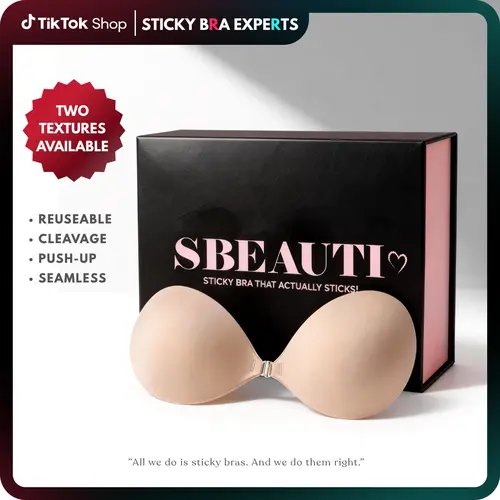 SBEAUTI Strapless Bra Push up Sticky bra Seamless Strapless Backless Sweat proof glue Ligher fabric adhesive Cleavage Bra Invisible Bra for Date Night Party Wedding dress SummerVibe