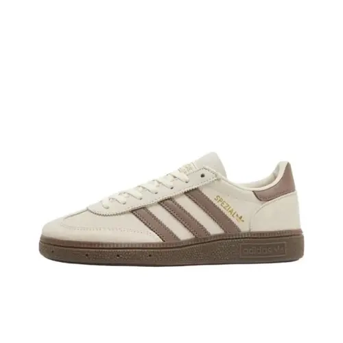 Adidas Women's Handball Spezial Classic Casual Solid Sports Walking Shoes - Cream White-Trace Brown Suede Upper, Retro Design, Gum Sole
