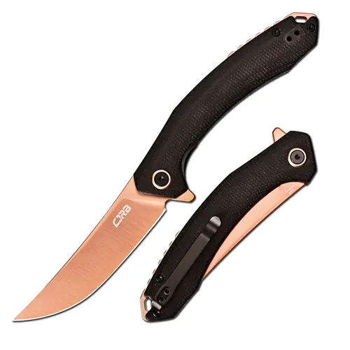CJRB Gobi Compact Tactical Folded Pocket Knife - 3.5" D2 Steel Single-Edged Blade, G10 Handle, Non-Retractable, Ceramic-Enhanced, Adults' EDC Gear, Camping Survival Tool, Portable Tool Accessories
