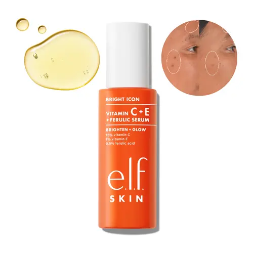 e.l.f. SKIN Vitamin C + E + Ferulic Serum 15% - Brightening Face Serum, Helps Reduce Dark Spots & Fine Lines, Fast-Absorbing, Vegan Cruelty-Free Deep Vita C Skin Repair