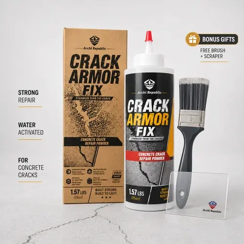 Archi Republic Concrete Crack Filler - 1.57 lb Invisible Waterproof Sealant, High Strength Construction Concrete Caulking Adhesive, Easy-to-Use Long Lasting Adhesive for Tile Grout, Masonry